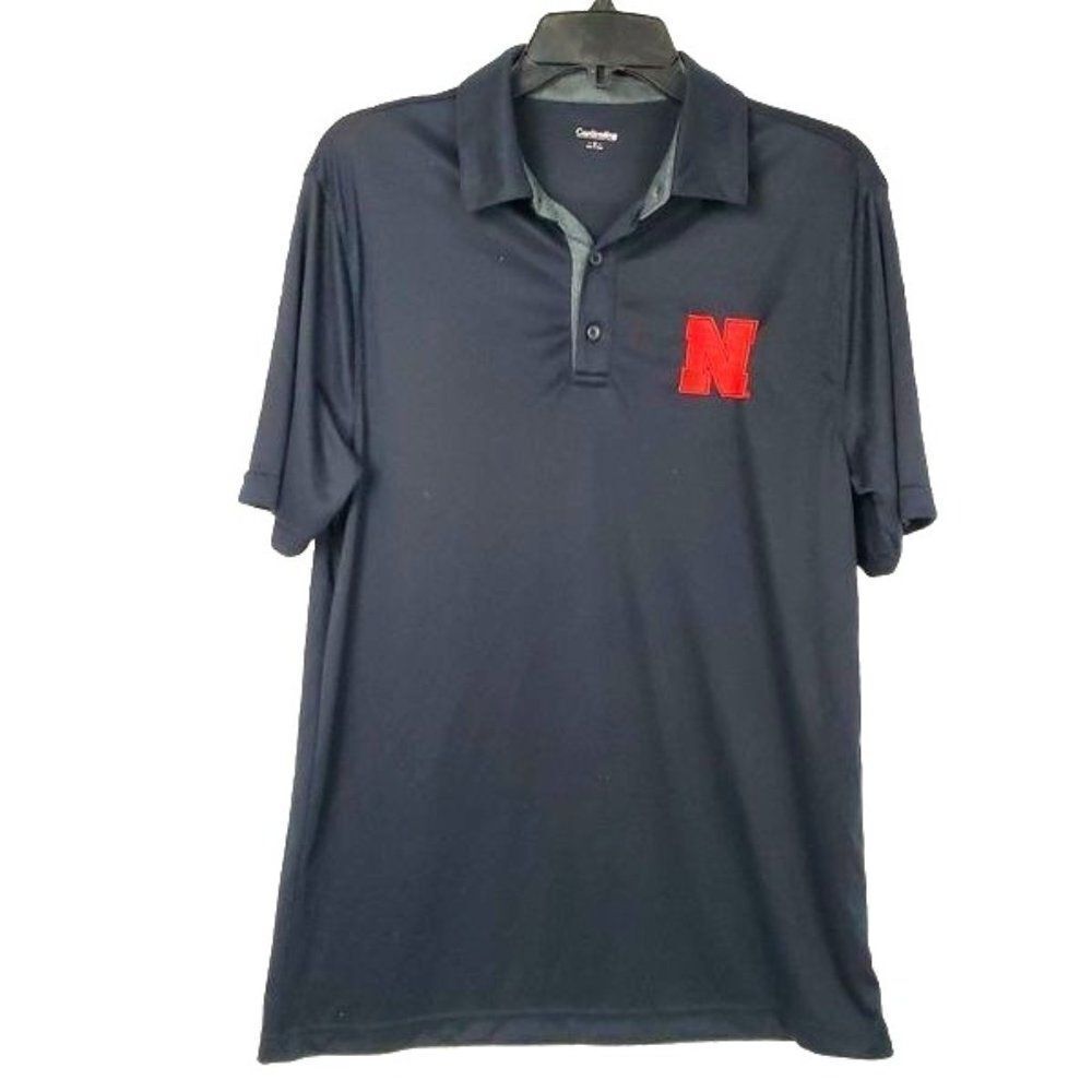 Captivating Apperal Nebraska Huskers Mens MEDIUM Black SS Polo Shirt